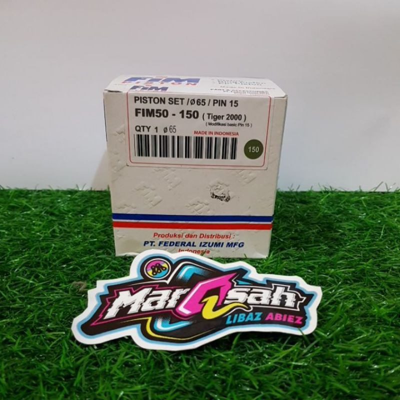 Piston fim50 tiger set ring piston fim tiger 63.5 64 64.5 65 65.5 66 66.5 dan pen seker marqsah racing-Diameter 65