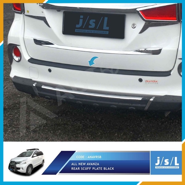 VARIASI ALL NEW AVANZA 2012 SAMPAI 2015 SILLPLATE BELAKANG INJAKAN BAGASI PLASTIK MOBIL
