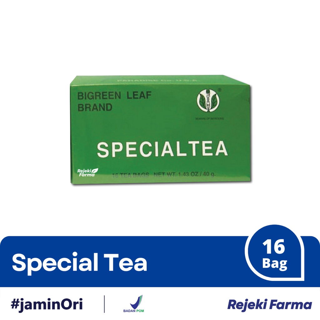 

Special Tea Bigreen Leaf Brand 1 Box isi 16 Sachet - Special Tea Teh