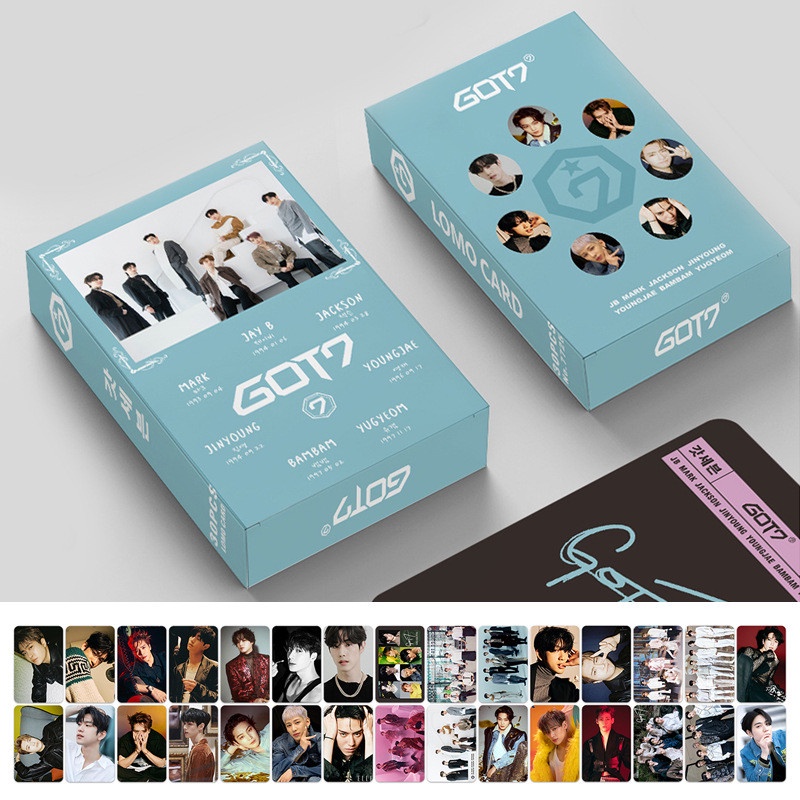 30pcs / Kotak Kartu Foto Lomo Dua Sisi Desain KPOP STRAYKIDS got7 F4-thailand