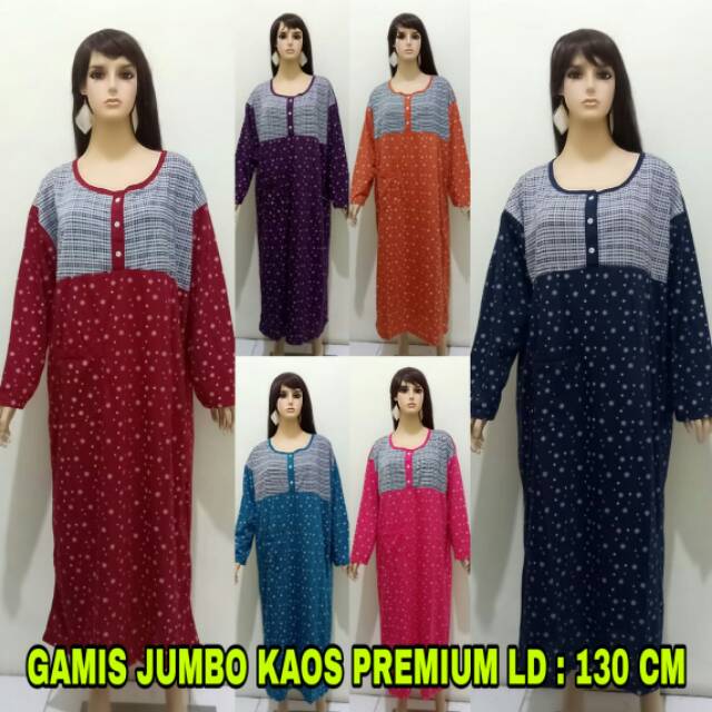 daster wanita dewasa jumbo panjang kekinian bahan serian tua kombi gamis babydoll BB MAX 87kg