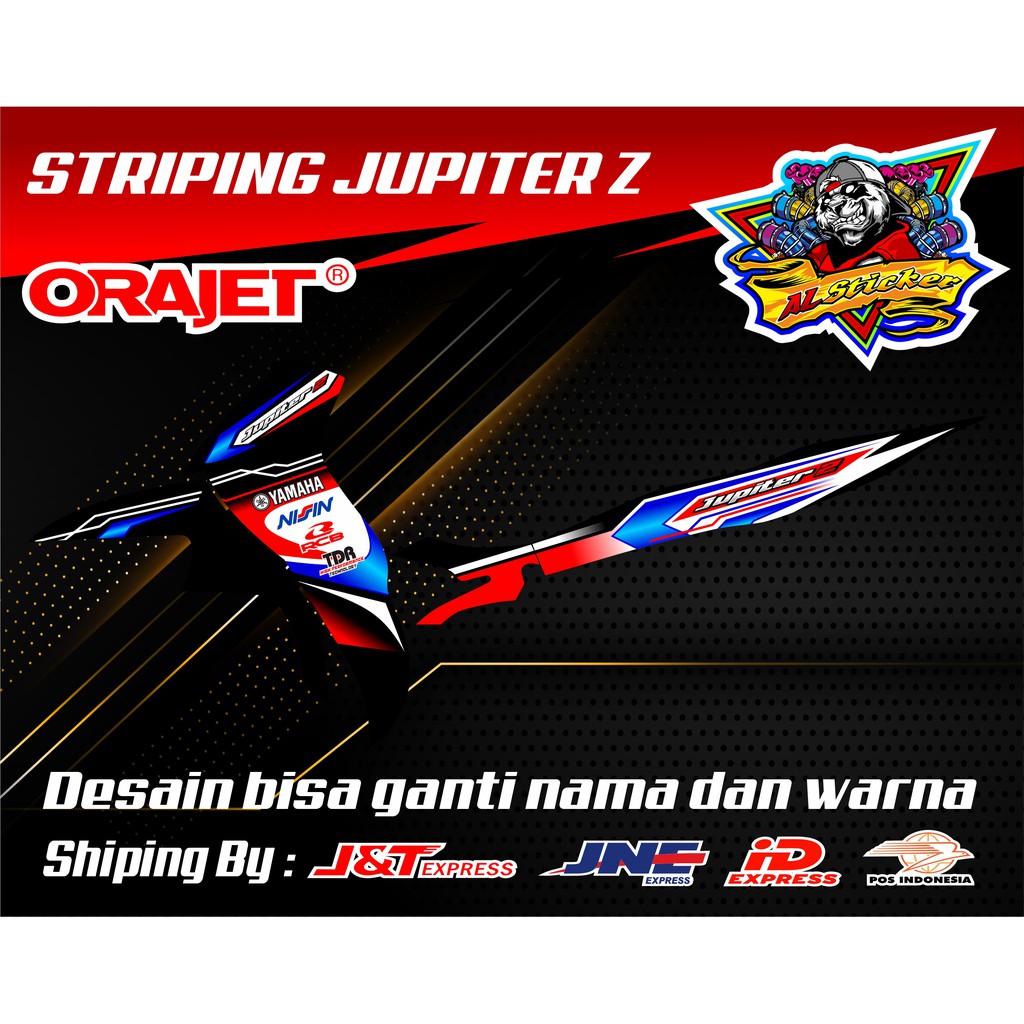 Striping Jupiter Z Custom Road Race Simpel Model Terbaru