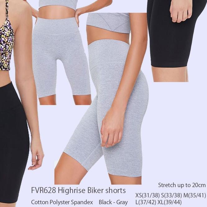 CELANA SEPEDA WANITA FOREVER21 FVR HIGHRISE BIKER SHORTS