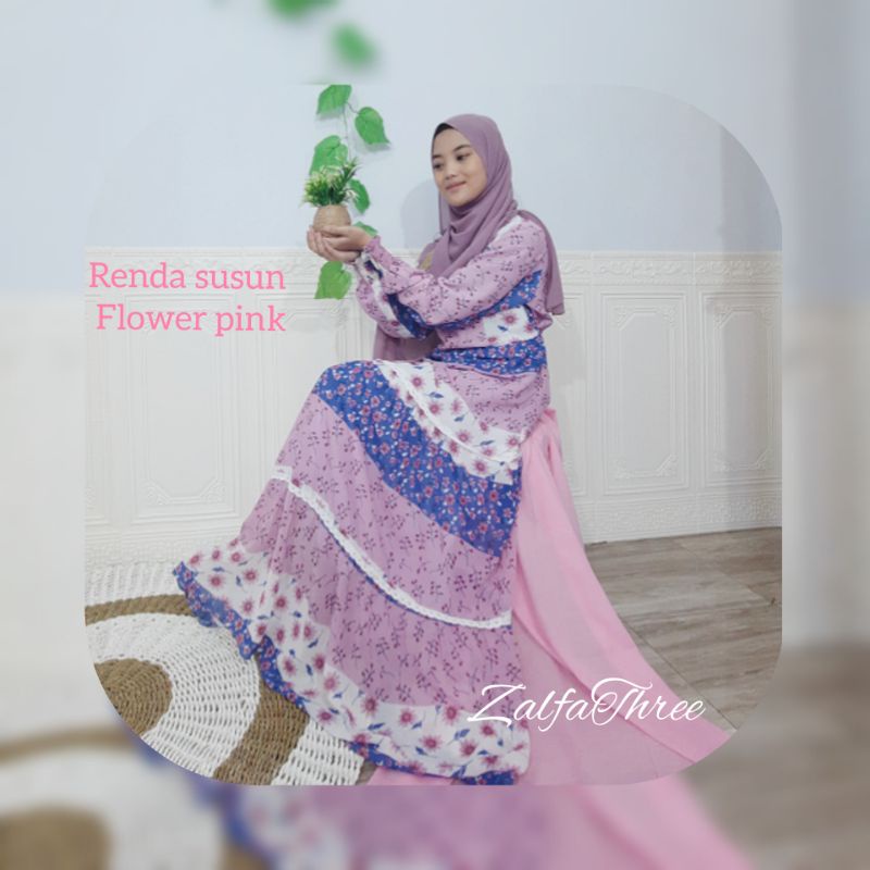 gamis renda susun