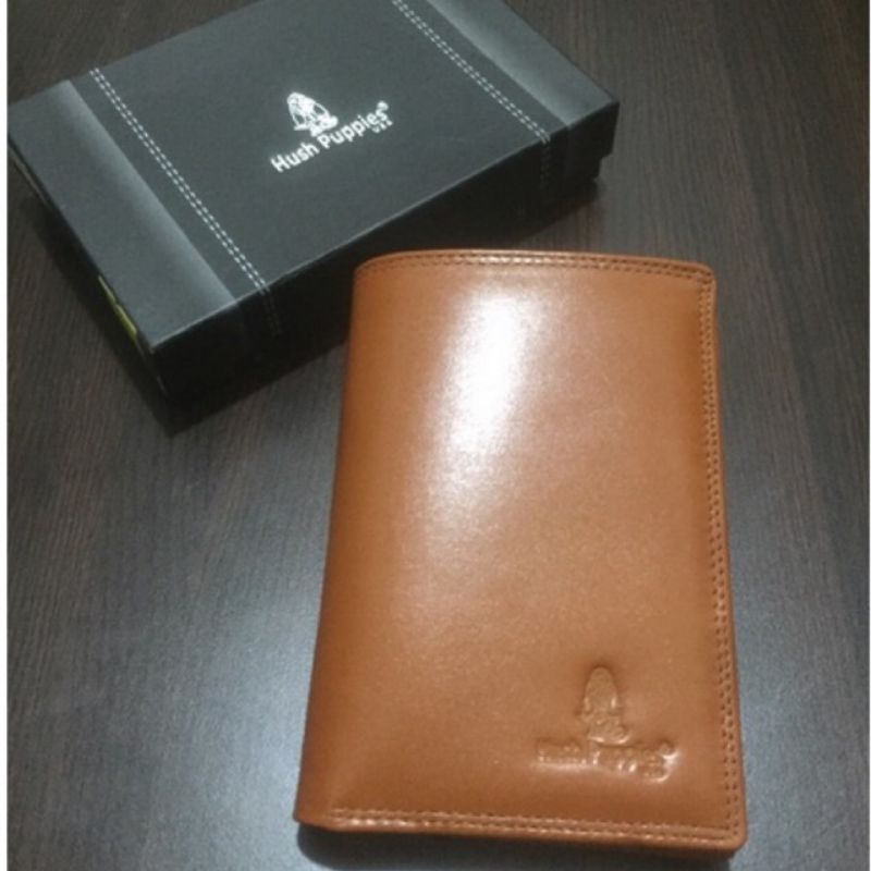 Dompet tanggung semi panjang full up kulit asli pria hush puppies