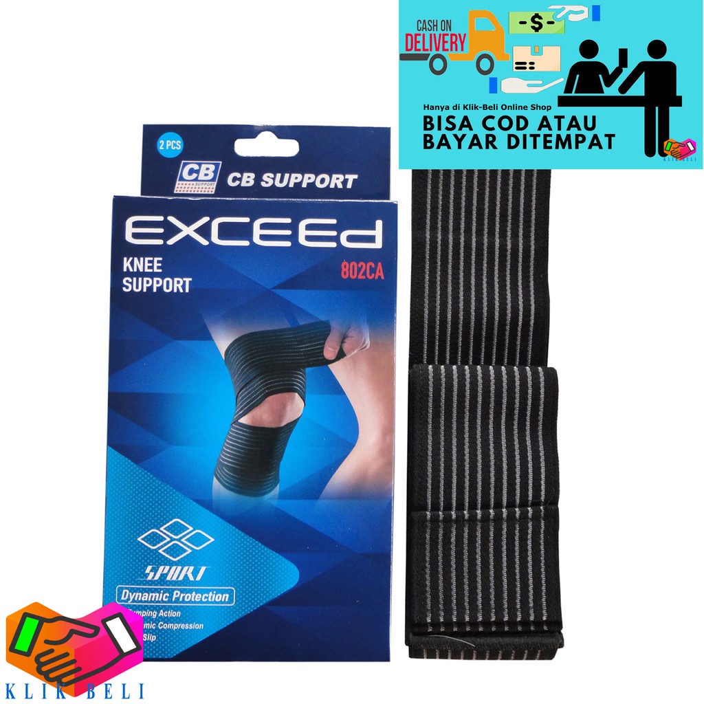 Deker Pelindung Lutut 802CA Pembungkus Otot Exceed CB Knee Support - 2 Pcs