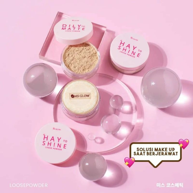 BEDAK HAY TO SHINE / Bedak tabur Ms Glow Original