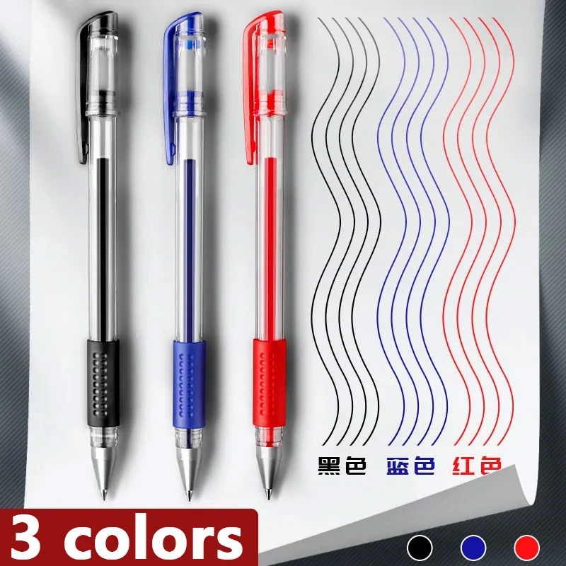 [Harga Grosir]Pulpen Tinta Gel 0.5mm Warna Merah / Hitam / Biru Kapasitas Besar Untuk Sekolah / Kantor/Hot Sale