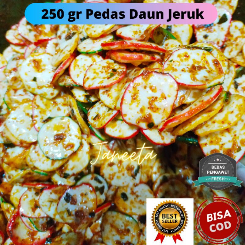 

Kerupuk Seblak kering 250 gram sebling Bantat Pedas Daun Jeruk