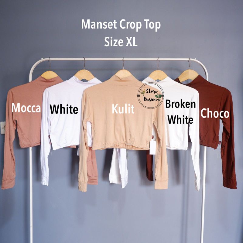 Manset Kaos Crop Top Bahan Rayon Ukuran XL