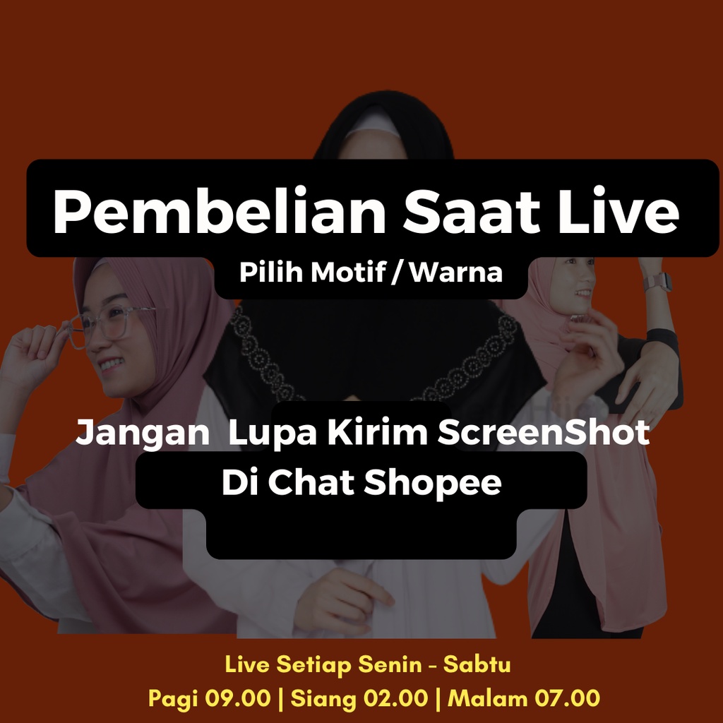 Pembelian Saat Live Pilih Motif &amp; Warna