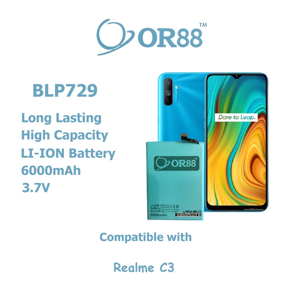 Batre Baterai Battery Double Power Oppo BLP729 C3 / C11 / Realme 5 / 5i / 5S OR88/Oriens88