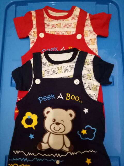 Baju jumper overall baju kodok 2pcs code S015