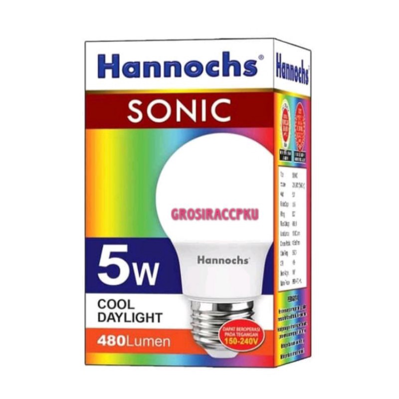 Hannochs Sonic / Lampu Led Hannochs Sonic 3W 5W 7W 9W 12W 15W