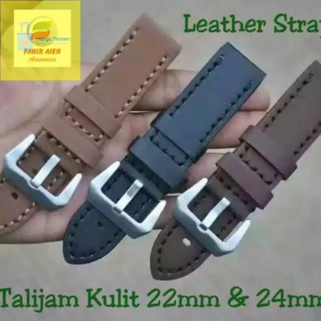 Tali jam kulit 22mm 24mm leather Strap tali jam tangan kulit 22 24mm