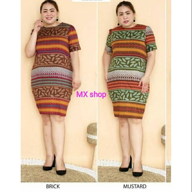 Dress batik jumbo/ dress batik kerja / dress batik modern/ dress batik terbaru