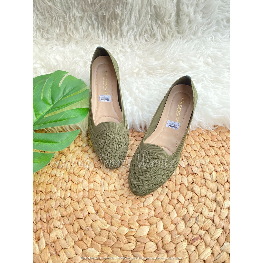 Gratica Sepatu Wanita Flat Shoes Rajut Dreyse 64