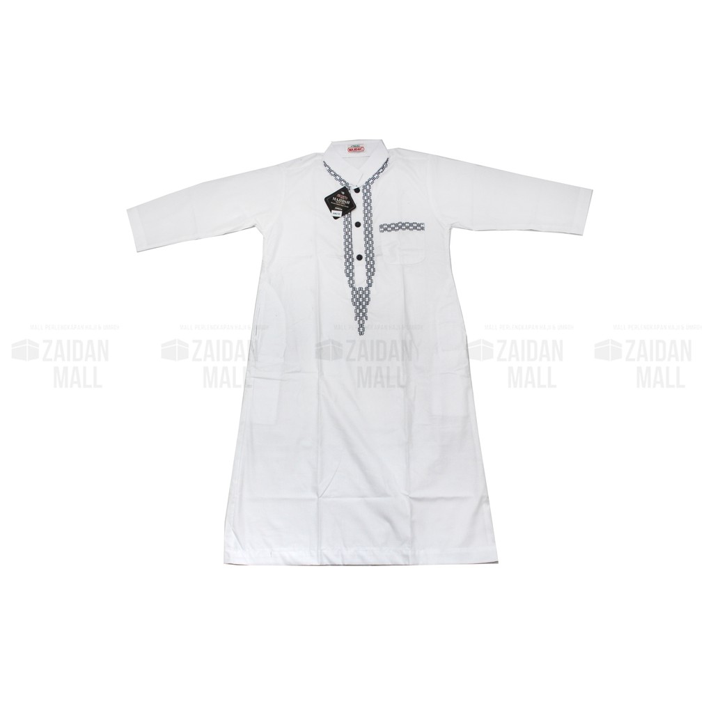 Gamis Majidah Bordir Balok Junior Laki-laki - Perlengkapan Umroh Pria