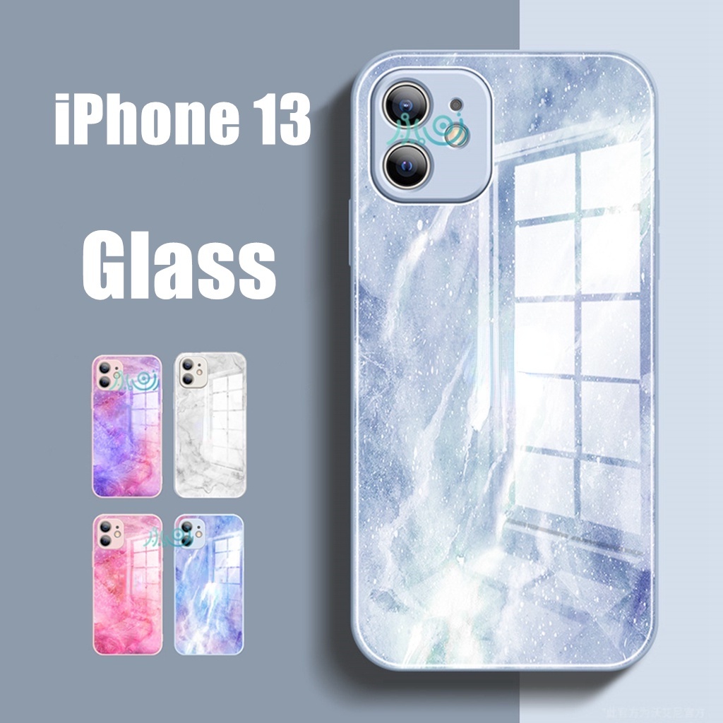 Case Tempered Glass Motif Marmer Untuk Iphone 13 13 Pro Max 11 12 Pro Max