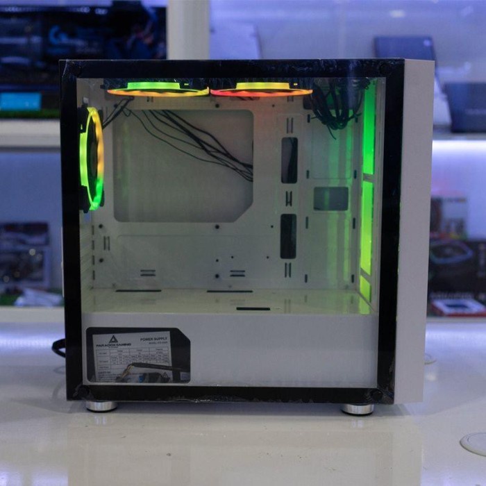 Casing Paradox Dragonslayer LEFT TEMPERED GLASS White - No Psu