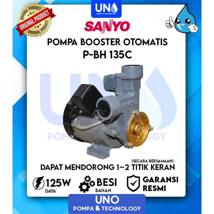 Sanyo Pompa Air Pendorong Booster PBH 135 C / PBH135C / PBH-135 C