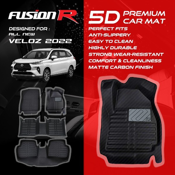 Fusion R Karpet Mobil 5D All Veloz 2022 Luxury Car Carpet Carbon Premium Original