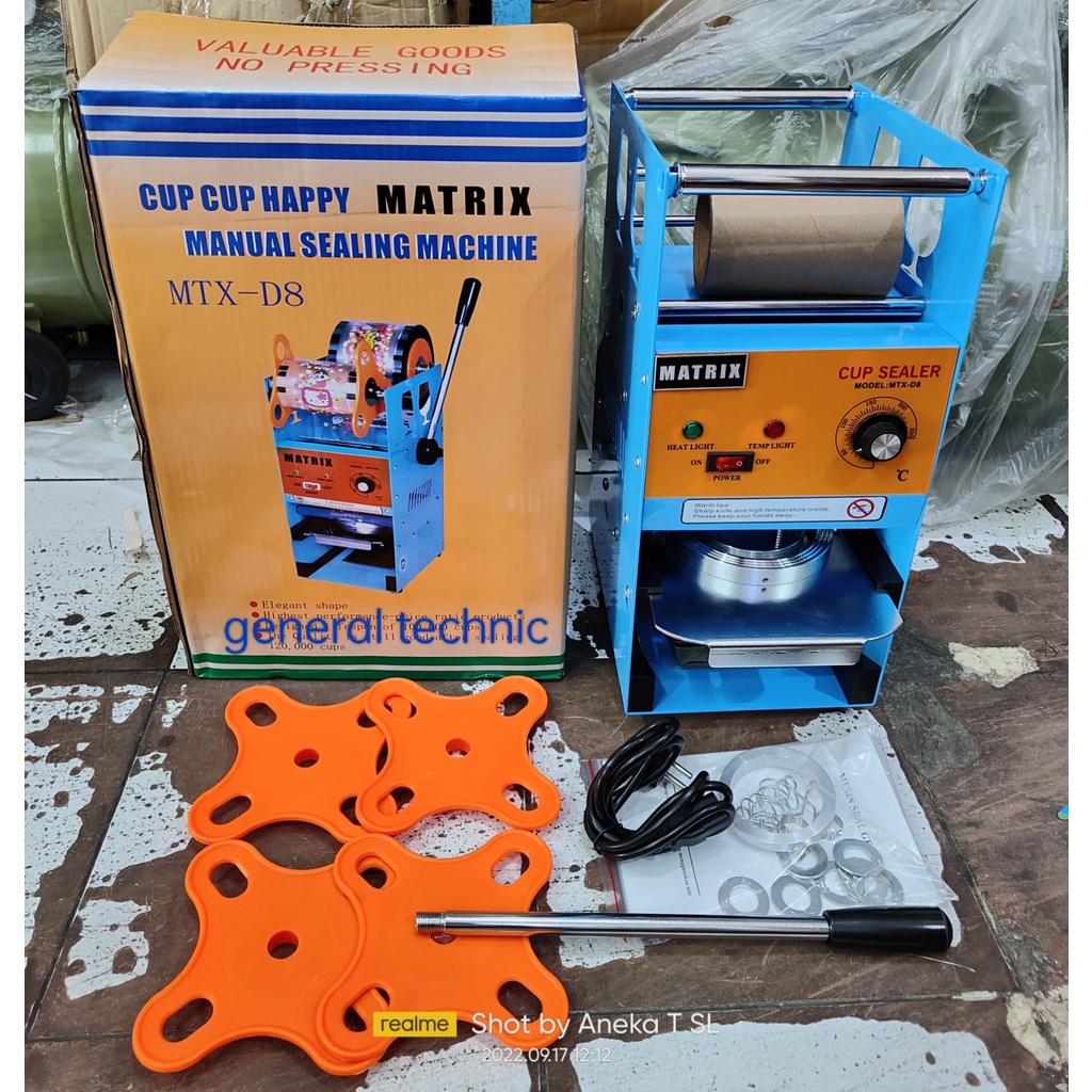 Aqua Cup Sealer Matrix MTX-D8 Mesin Press Cup ET-D8 Matrix D8