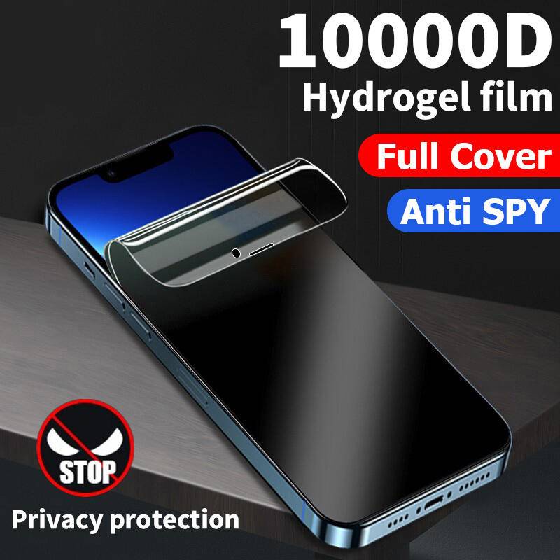 Film Pelindung Layar Hydrogel 10000D Anti Spy Untuk iPhone 13 12 11 Pro MAX Mini X XS MAX XR SE 2022 2020 7 8 Plus