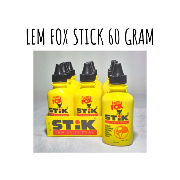 

Cherry | Lem Fox untuk Kertas dan lain-lain - 60 Gram isi 12