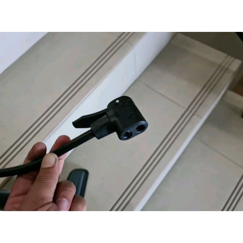 Polygon steel STX 160 psi dual head. pompa lantai sepeda high pressure tekanan tinggi floor pump