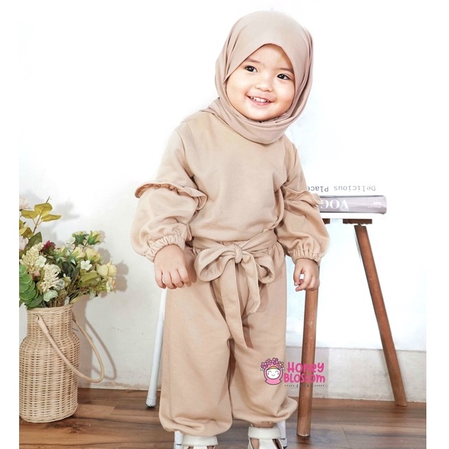 One Set Anak Perempuan / Setelan Anak Alika Bahan Babyterry Premium