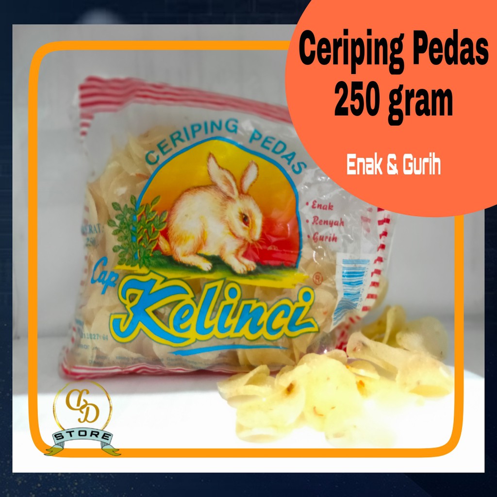 

CERIPING SINGKONG PEDAS CAP "KELINCI" 250GR (MENTAH)