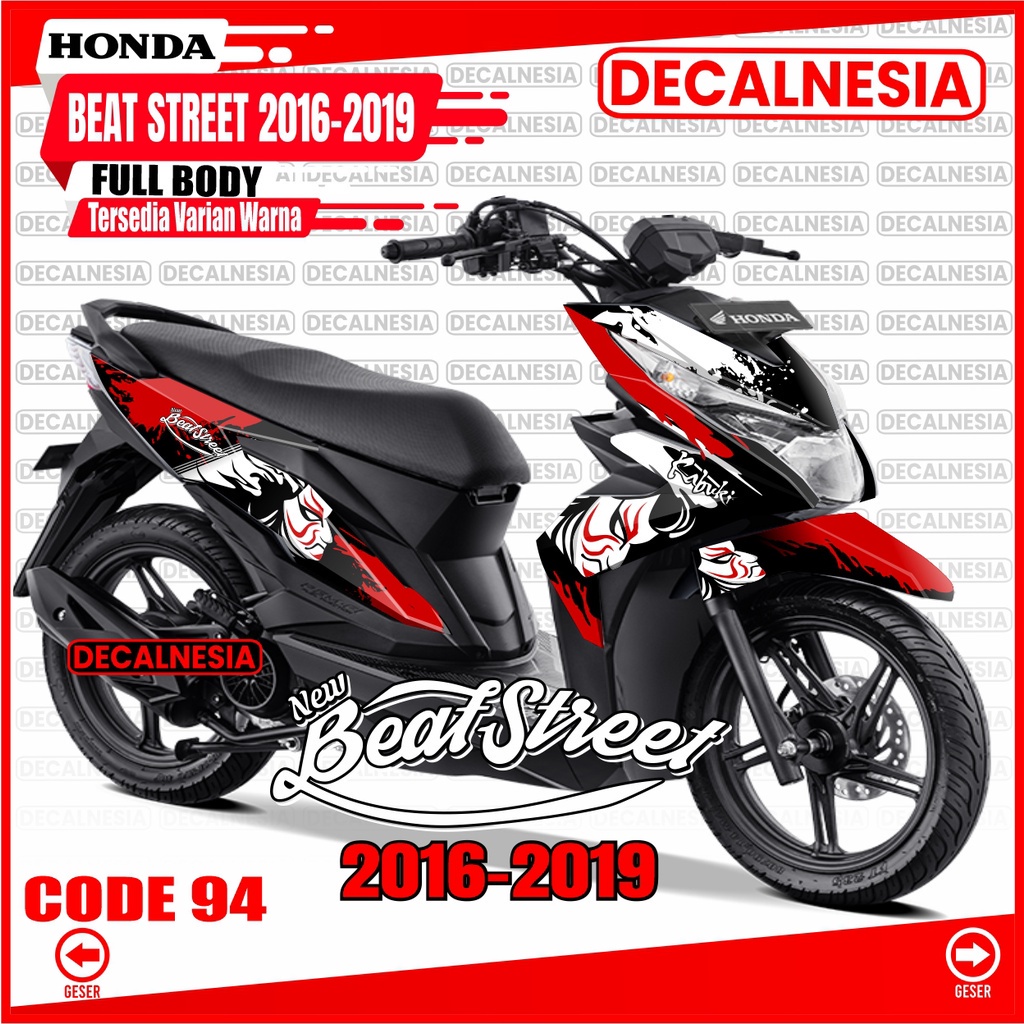 Decalnesia Decal Beat Street Old 2018 2019 Full Body Stiker Motor Street 2016 2017 Sticker Modif Dek