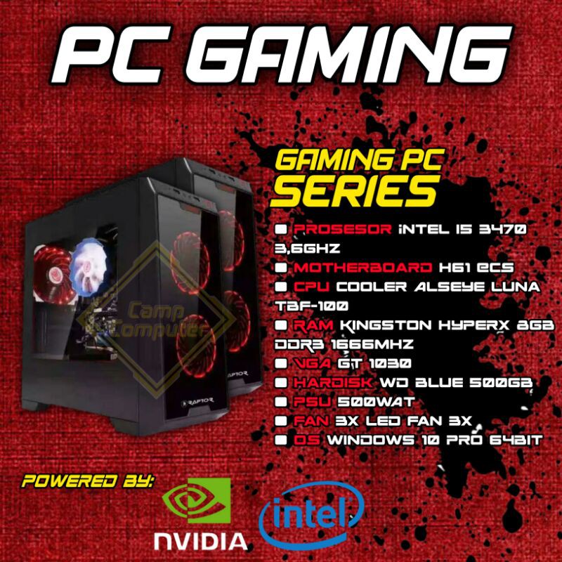 PC Gaming I5 3470 RX550 Ram 8GB