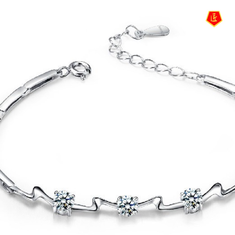 [Ready Stock]Women's Silver Bracelet Fashion All-Matching