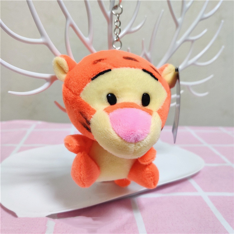 Gantungan Kunci Boneka Winnie the Pooh Eeyore Tigger Piglet Bahan Plush Ukuran 10CM