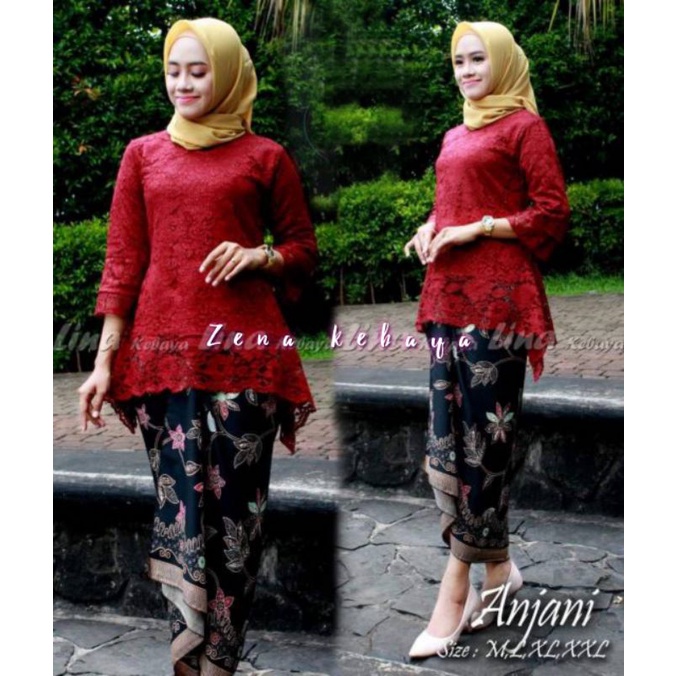 SET KEBAYA RINJANI BRUKAT KEBAYA MODERN PESTA WISUDA MODERN