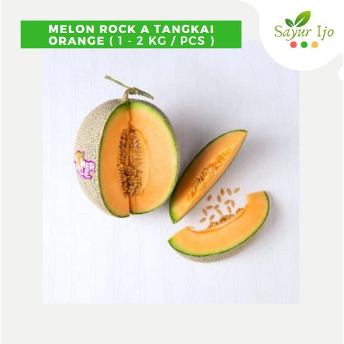 

Melon Rock A Tangkai Orange Fresh 1.5 - 2.2 Kg / Pcs Melon Kuning Buah Lokal Manis Segar