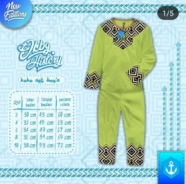 SALE RANDOM MOTIF Setelan Koko OKGB 2-10