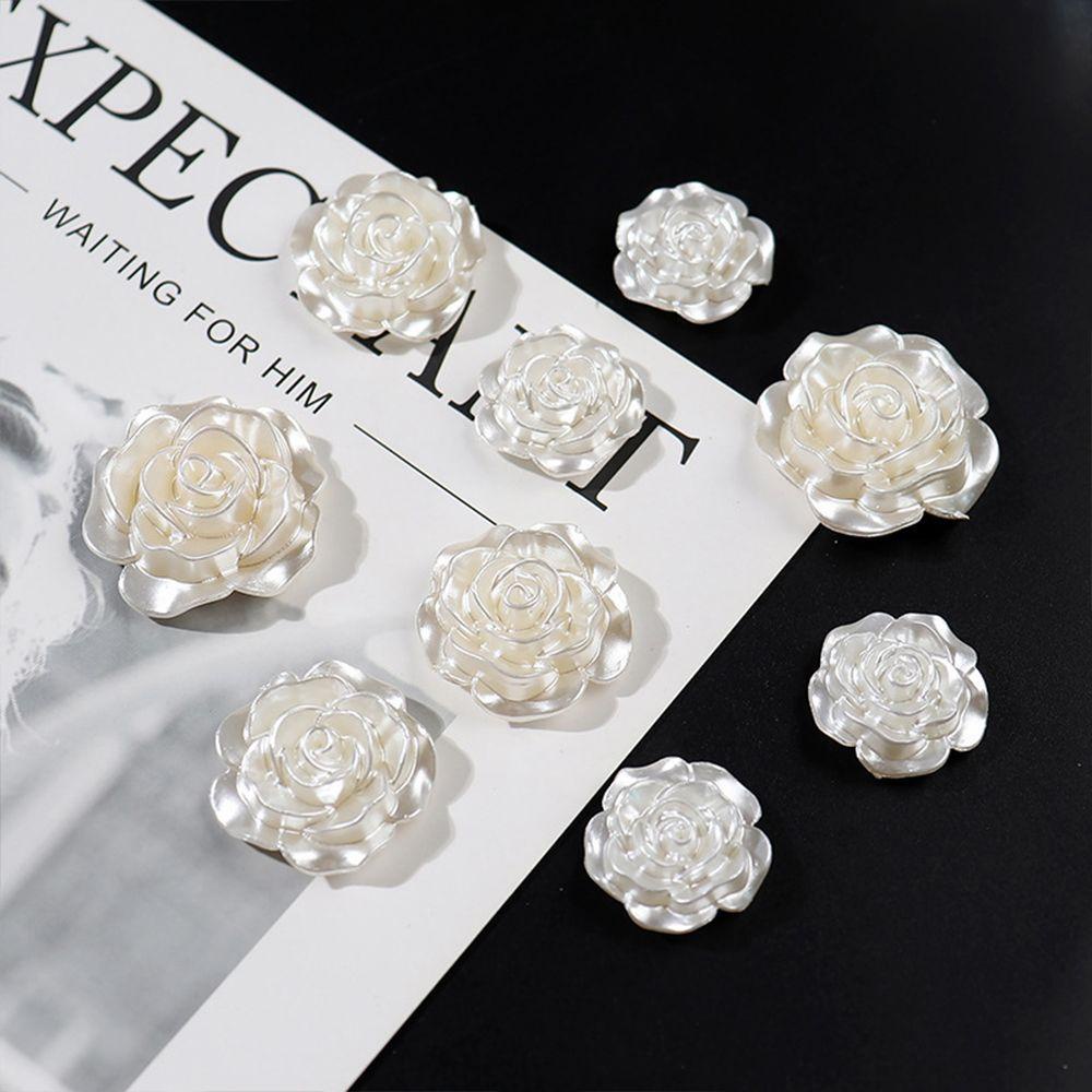 Augustina Camellia Nail Charms Jepang-Korea Spring Nail Salon Manicure Tools Berlian Imitasi Kuku Kristal Mengkilap