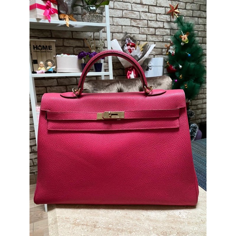 kulit Asli Mirror Bag / Branded Bag Fuschia