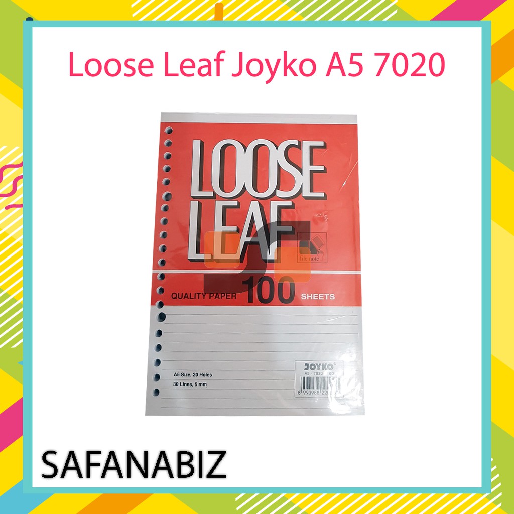 

Isi Binder Loose Leaf A5 Isi 100 Lembar