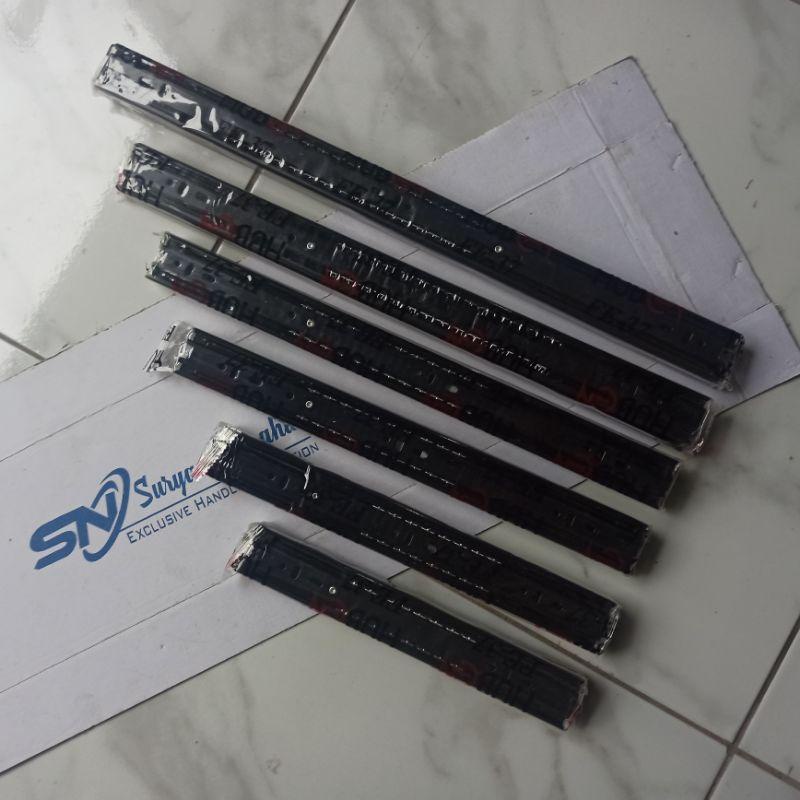 Rel Laci Ril Merek Huben Ori Fe-37 Double Track 25 Cm 250 Mm Roda Soft Roller Full Extension Ball Be