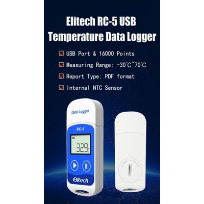 

Ready Stock RC-5 Elitech Data Logger Temperature RC-5 Thermometer USB Suhu Loger