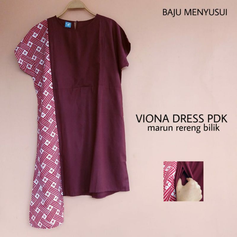 MAMIGAYA Nursing Wear VIONA Dress Pendek Dress Hamil Menyusui