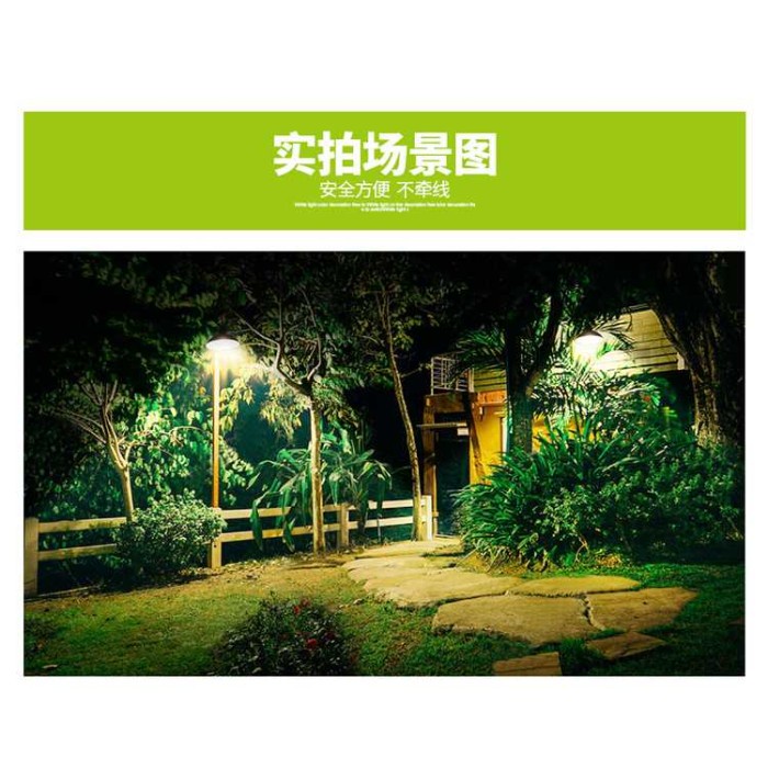 Lampu Teras Outdoor Taman Solar Panel Power Waterproof Warm White