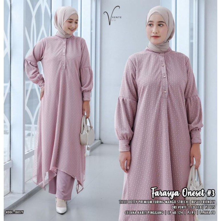 Baju Setelan Celana Fashion Muslim / FARASYA ONE SET #3 BY VENTE