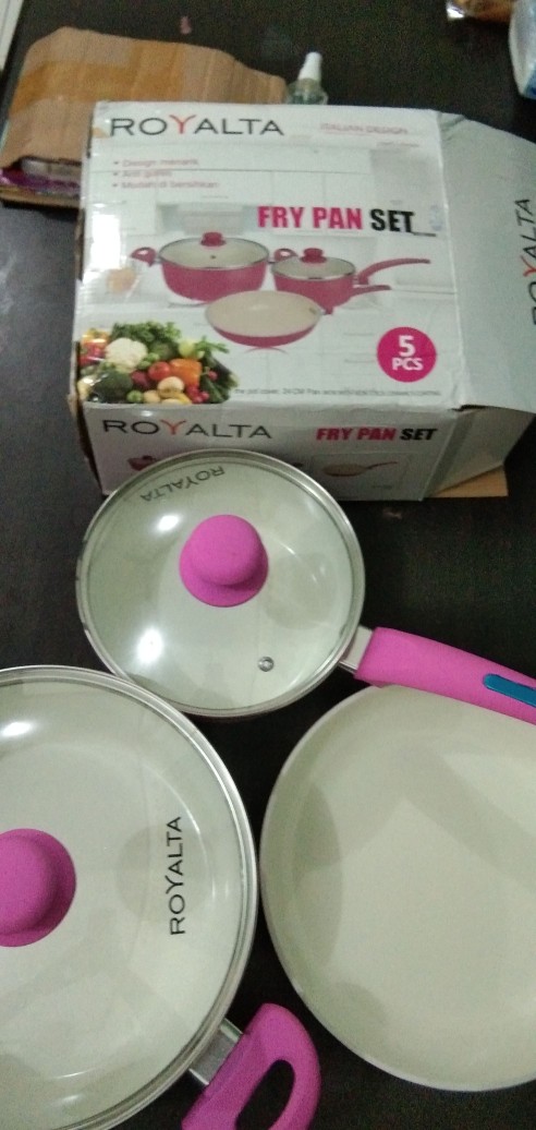 Royalta Panci Set Lapisan Keramik 5 Pc Royalta Bahan Tebal