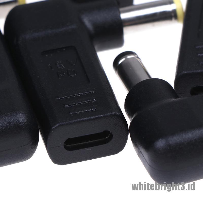 &lt; White3 &gt; adapter Konverter charger Laptop usb Tipe-c female dc power jack