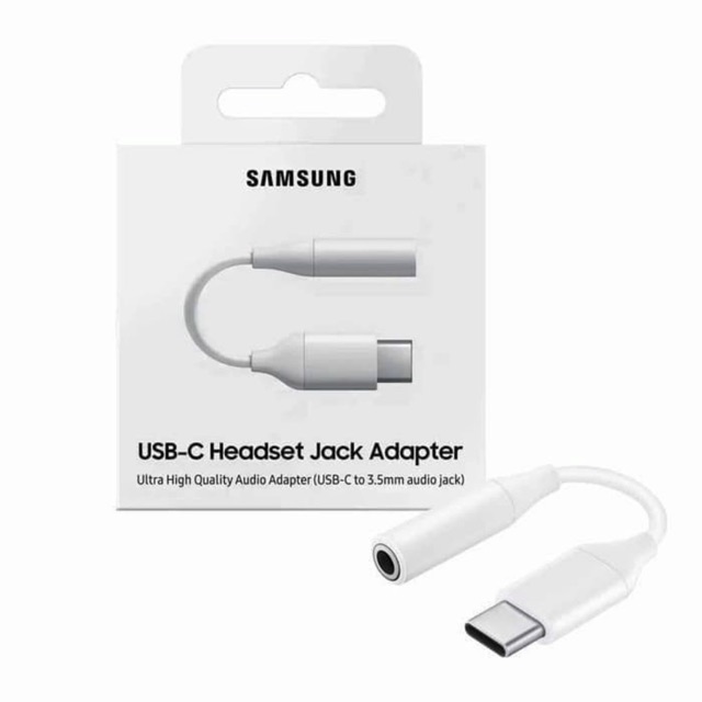 SAMSUNG USB TYPE C HEADSET JACK ADAPTER AUDIO HANDSFREE CONVERTER AUDIO JACK 3.5 MM ORIGINAL 100%